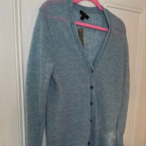 NWT j crew light blue mohair boyfriend cardigan $89.50